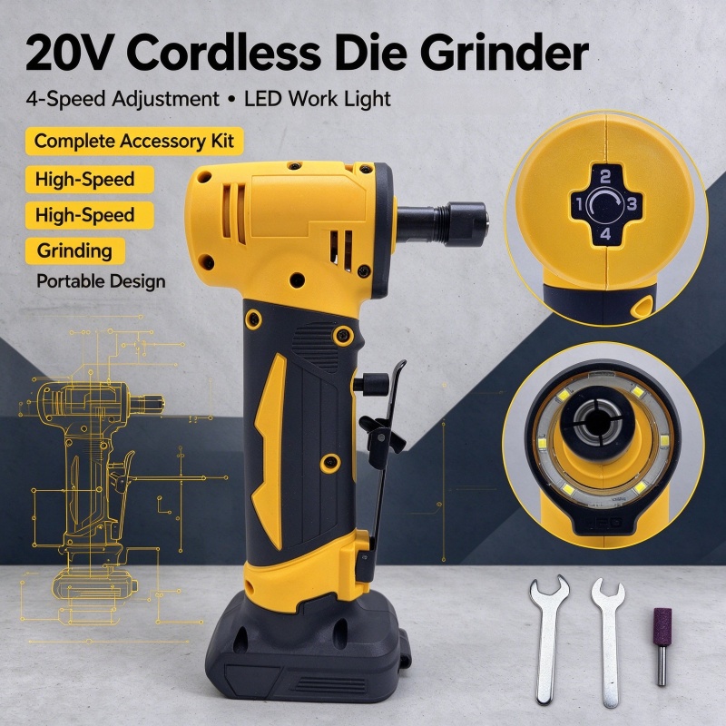 Brushless Angle Grinder Battery Powered - Meuleuse d'angle électrique sans fil, à