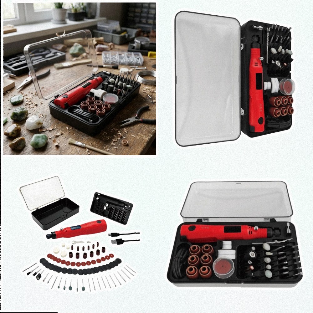 Cordless Rotary Tool Kit Accessories - Kit d'outils rotatifs sans fil 3,6