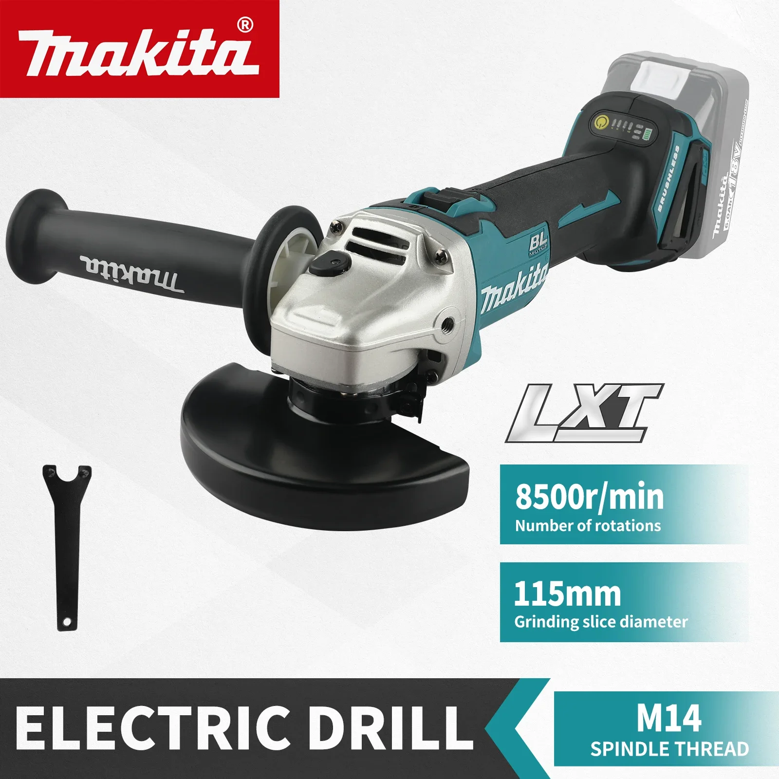 Brushless Angle Grinder Battery Powered - Meuleuse d'angle électrique sans balais au