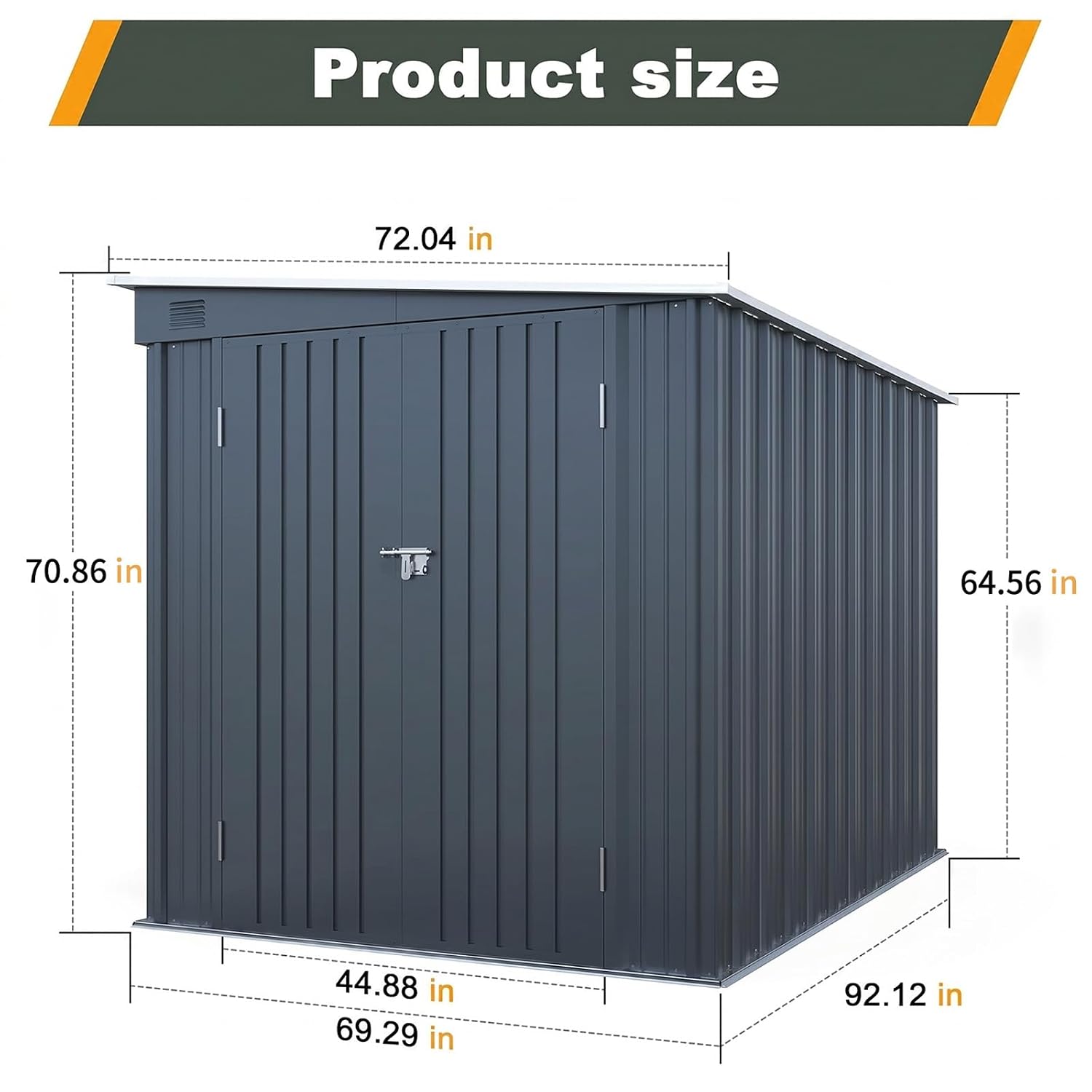 Abri métallique 6x8 FT avec po - Garden Tools avis et prix