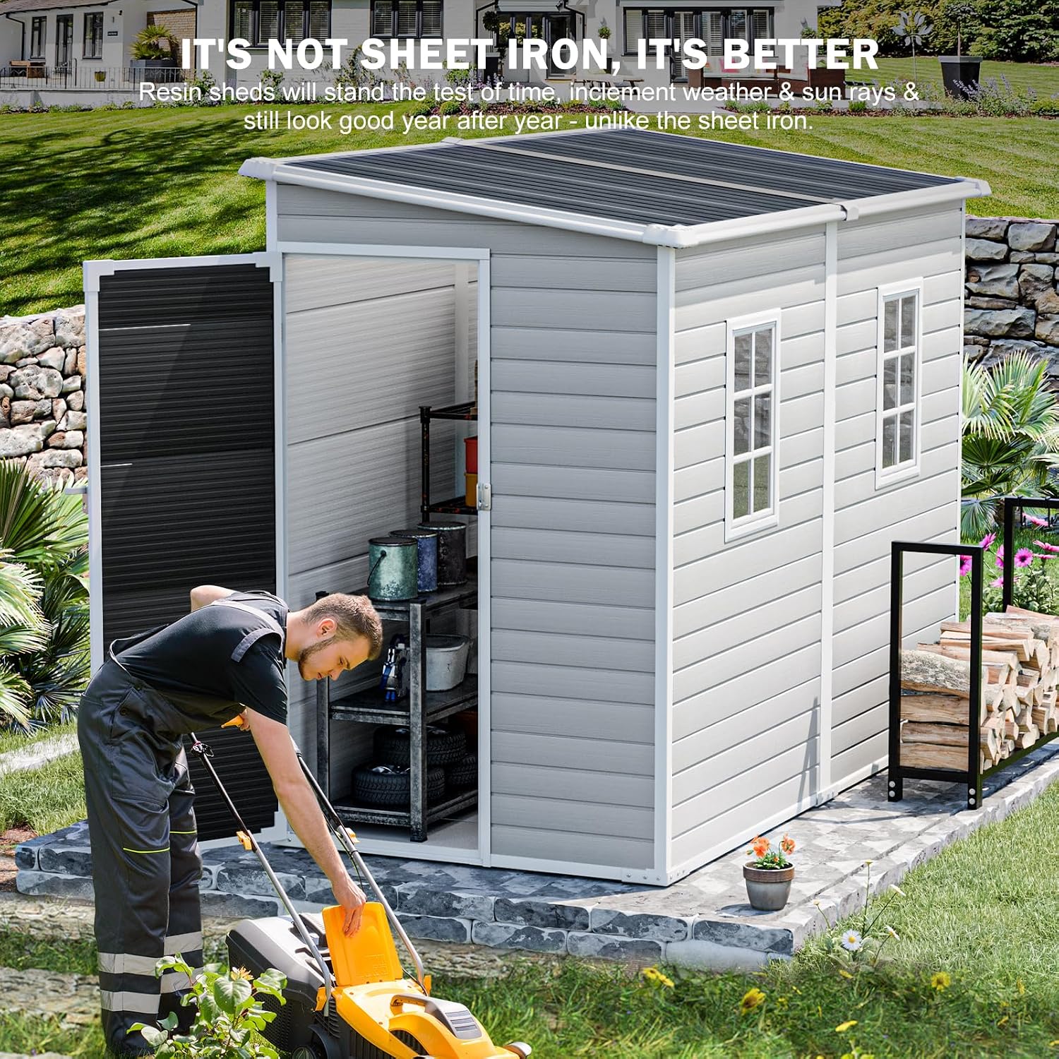 Abri de rangement extérieur en - Garden Tools avis et prix