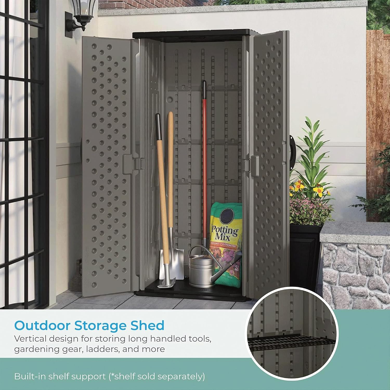 Abri de rangement vertical 22  - Garden Tools avis et prix