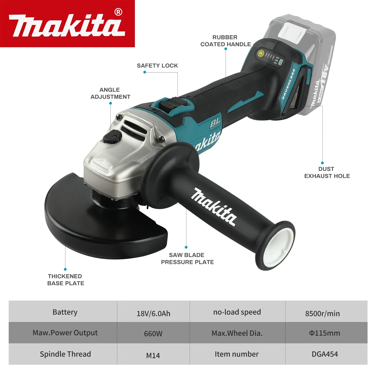 Meuleuse d'angle électrique sa - Brushless Angle Grinder Battery Powered avis et prix